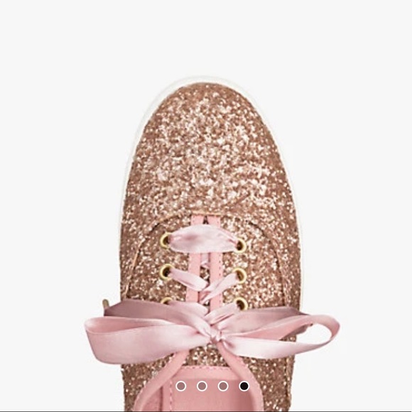 EUC Kate Spade x Keds Glitter Sneakers, Rose Gold, 7.5 - Picture 3 of 8